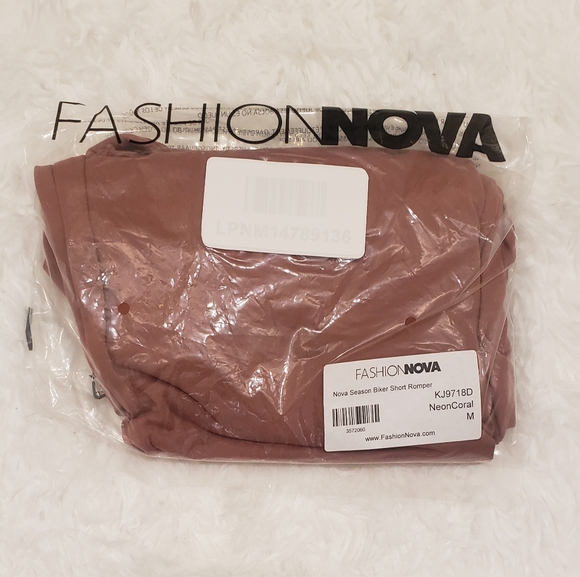 Fashion Nova Season Biker Short Romper, Size Medium - Picture 5 of 5